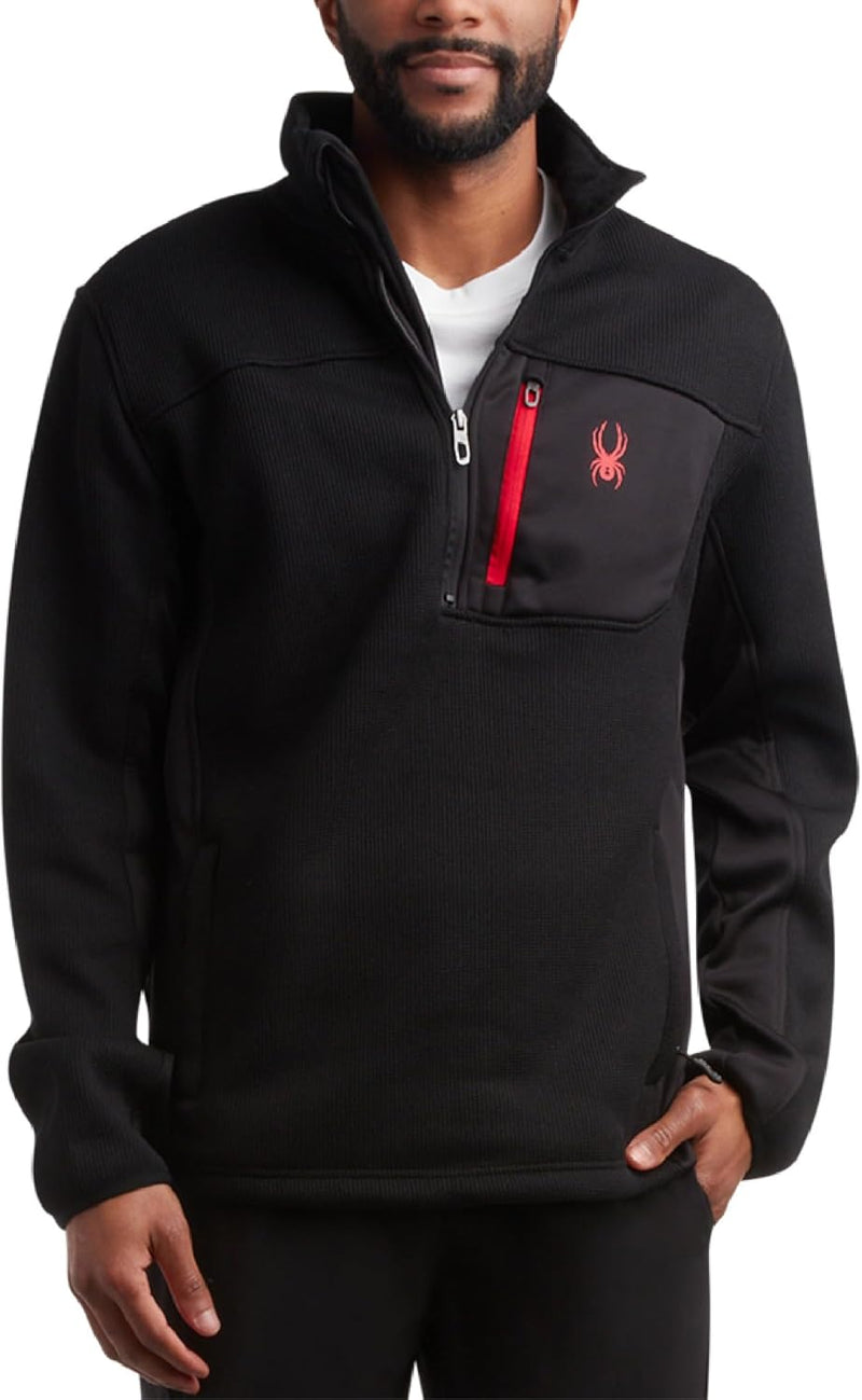 Spyder Sweater Quarter Zip Pullover Fleece Mock Neck — main product image