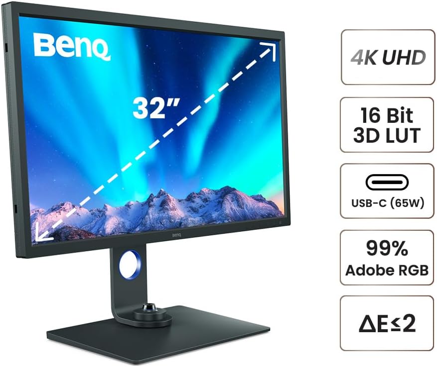 BenQ SW321C 32" 4K UHD Photo Editing Monitor
