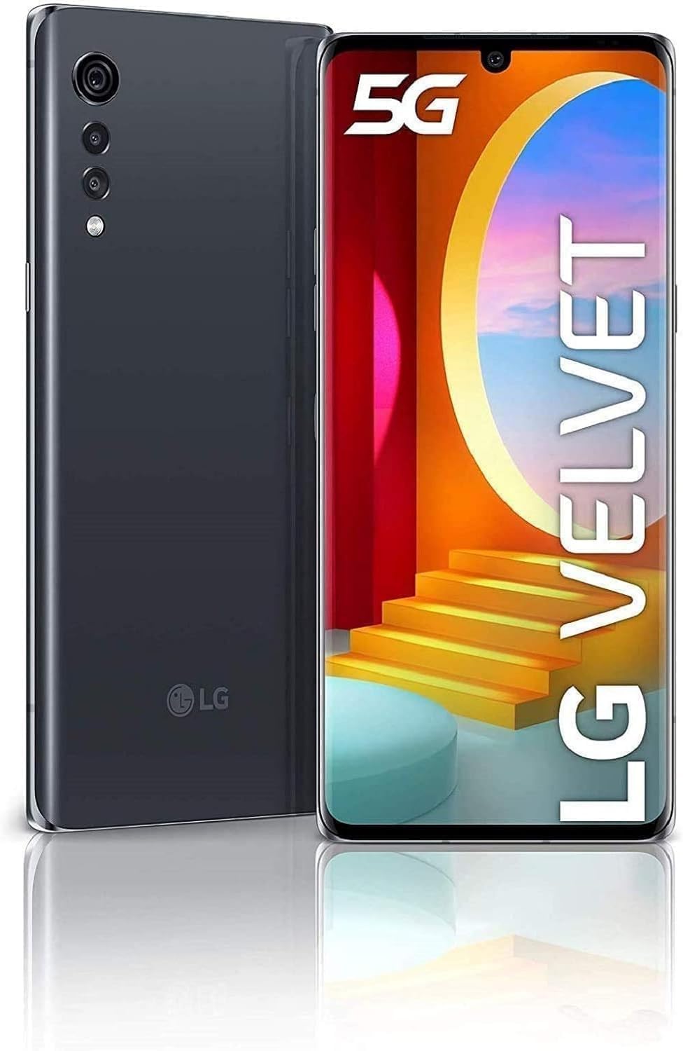 LG Velvet 5G 128GB Aurora Grey T-Mobile (Renewed)