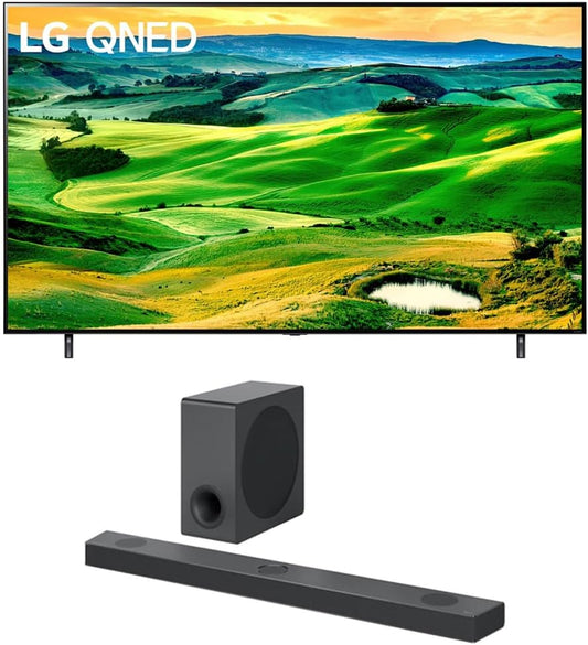 LG E90LG65QNED80UQA 65-Inch QNED Mini-LED Smart TV Bundle