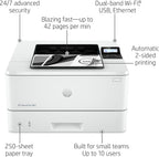 HP LaserJet Pro 4001dw Wireless Printer Black & White Renewed