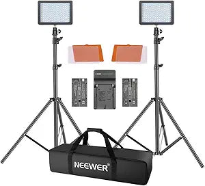 Neewer 90096714 2-Pack LED Video Light Kit with Stands