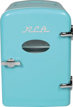 RCA ACMIS129-BLUE Mini Fridge 6-Can Blue Desktop