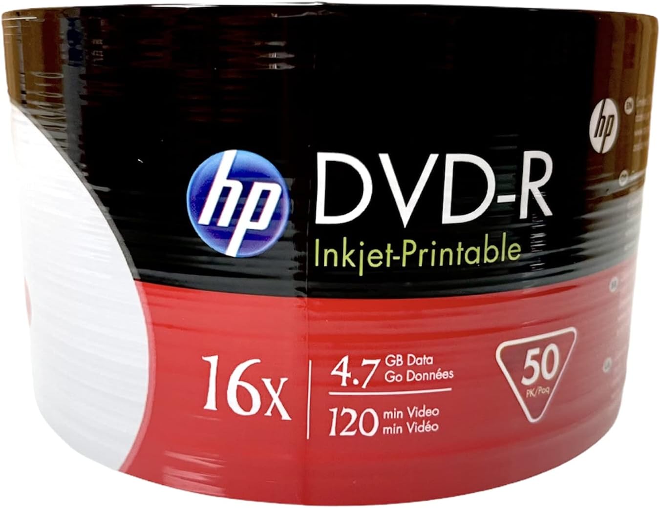 HP DVD-R 16x 4.7GB Inkjet Printable 50-Pack