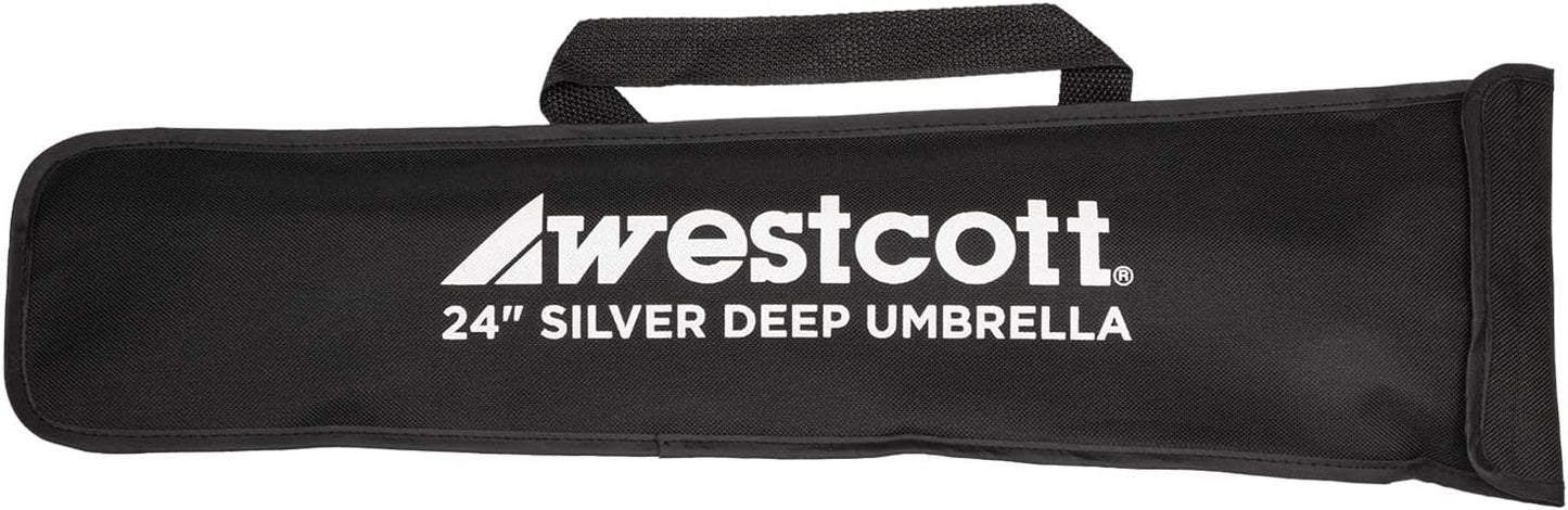 Westcott 5627 Silver Bounce Deep Photography Umbrella 24"