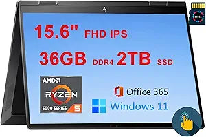 HP ENVY x360 15" Ryzen 5 2-in-1 Touchscreen Laptop