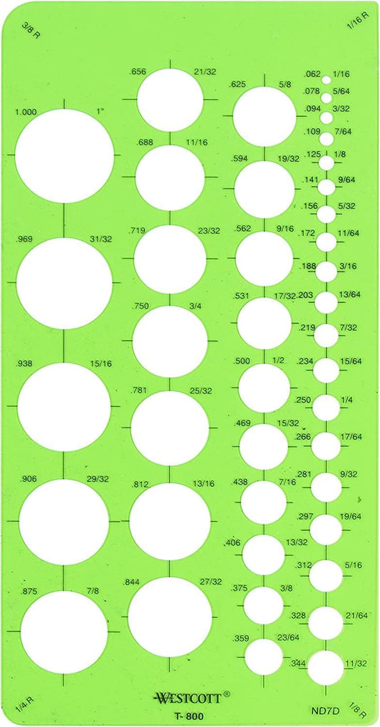 Westcott T-800 Small Circles Template Tool