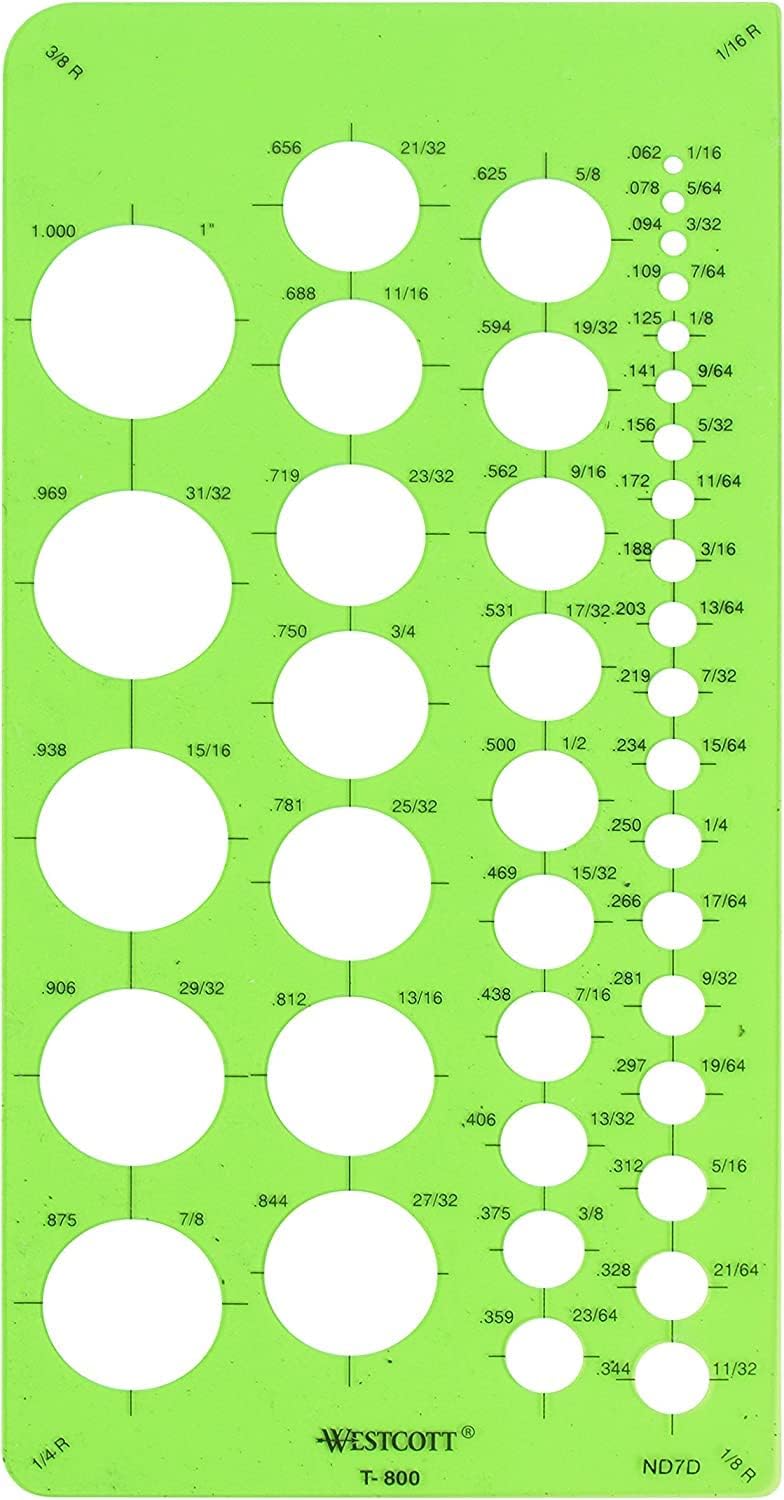 Westcott T-800 Small Circles Template Tool — main product image