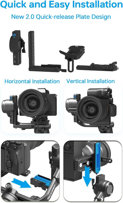 FeiyuTech JZJ-F2-2STD-UK SCORP 2 Camera Gimbal Stabilizer