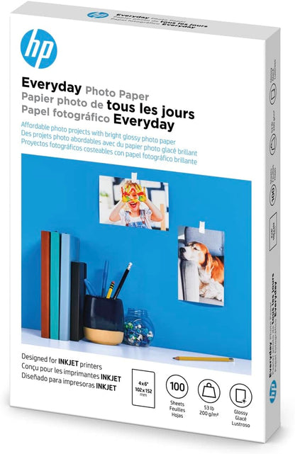HP CR759A Everyday Glossy Photo Paper - 4x6 100 Sheets