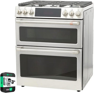 GE E93GEC2S950P2MS1 Cafe 30" Smart Double Oven Convection Range + Protection