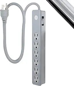 GE DFTQ-R202 6-Outlet Surge Protector 2ft Cord — main product image