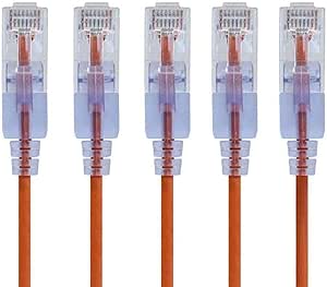 Monoprice 133204 SlimRun Cat6A Ethernet Cable 5-Pack — main product image