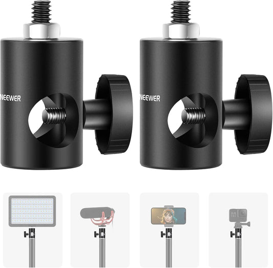 Neewer ST12 Light Stand Adapter: 1/4" Screw, 2-Pack