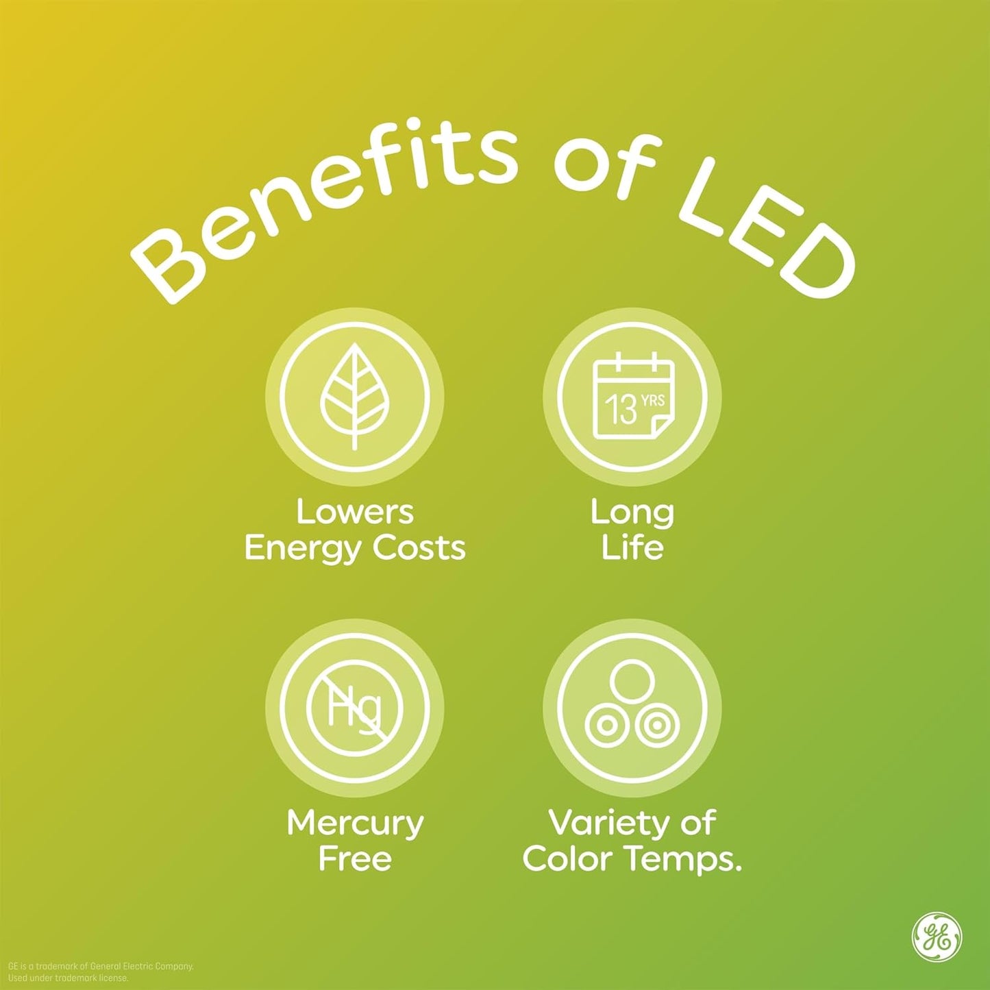 GE 93129136 LED+ Color Changing A19 Light Bulbs 2-Pack