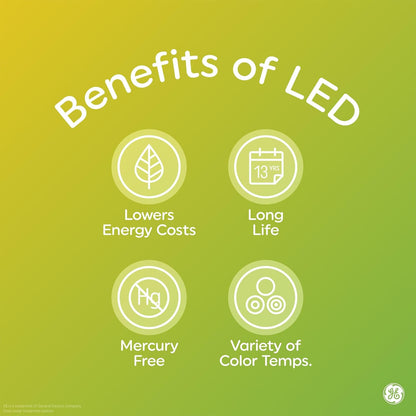 GE 93129136 LED+ Color Changing A19 Light Bulbs 2-Pack