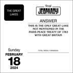 Sony Jeopardy! 2024 Day-to-Day Calendar