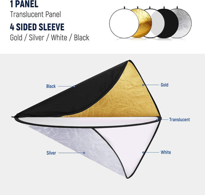 Neewer 10102775 32" 5-in-1 Photography Reflector with Holder