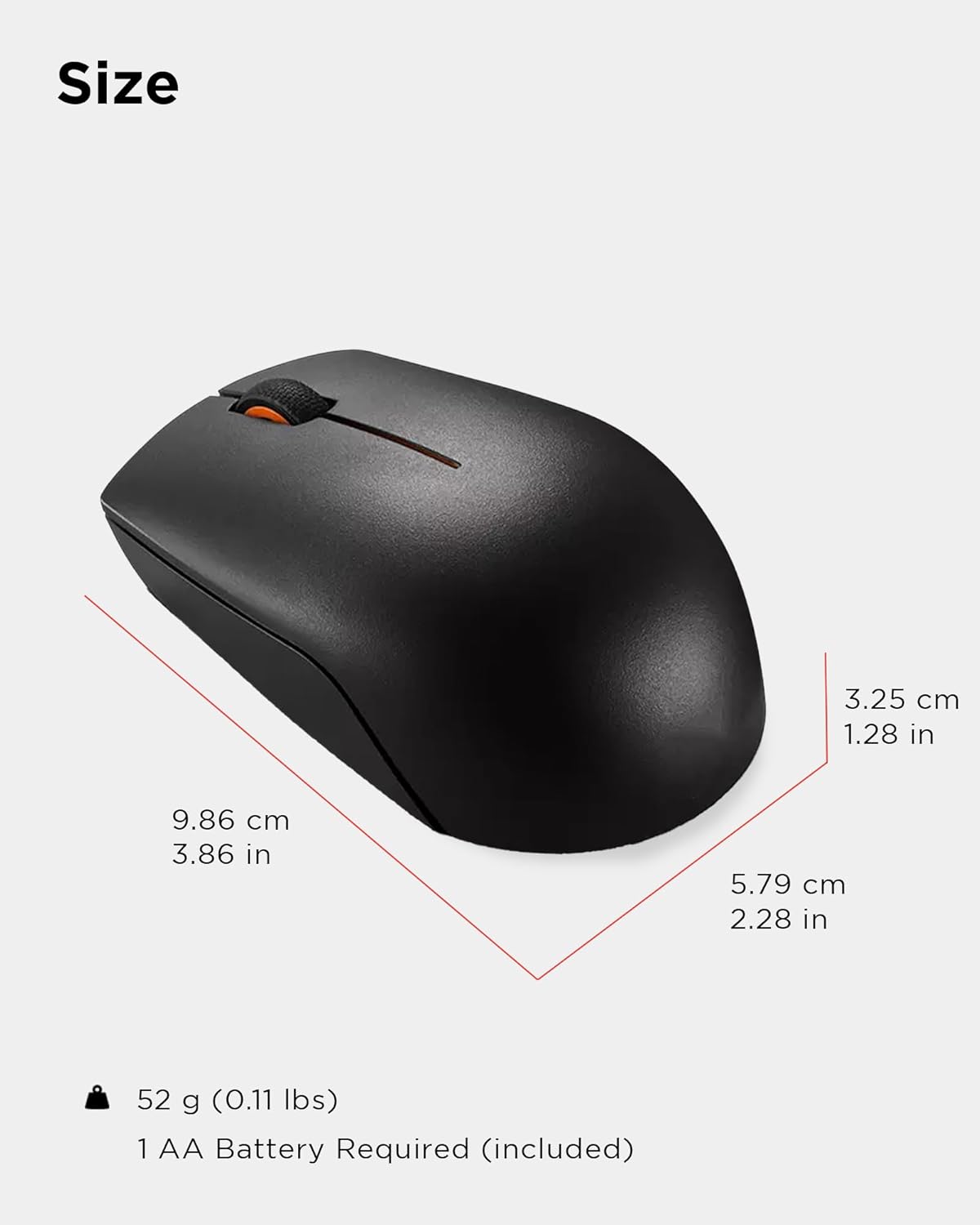 Lenovo 300 Wireless Mouse Black GX30K79402