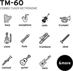 Korg TM60BK Tuner Metronome Black for Musicians