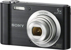 Sony DSCW800/B 20.1MP Digital Camera Black Renewed