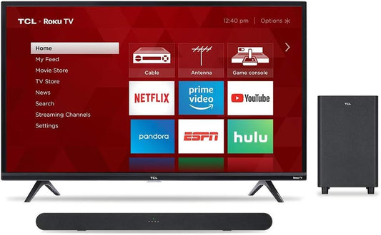 TCL 40" TV & Alto 6 Subwoofer Roku Smart