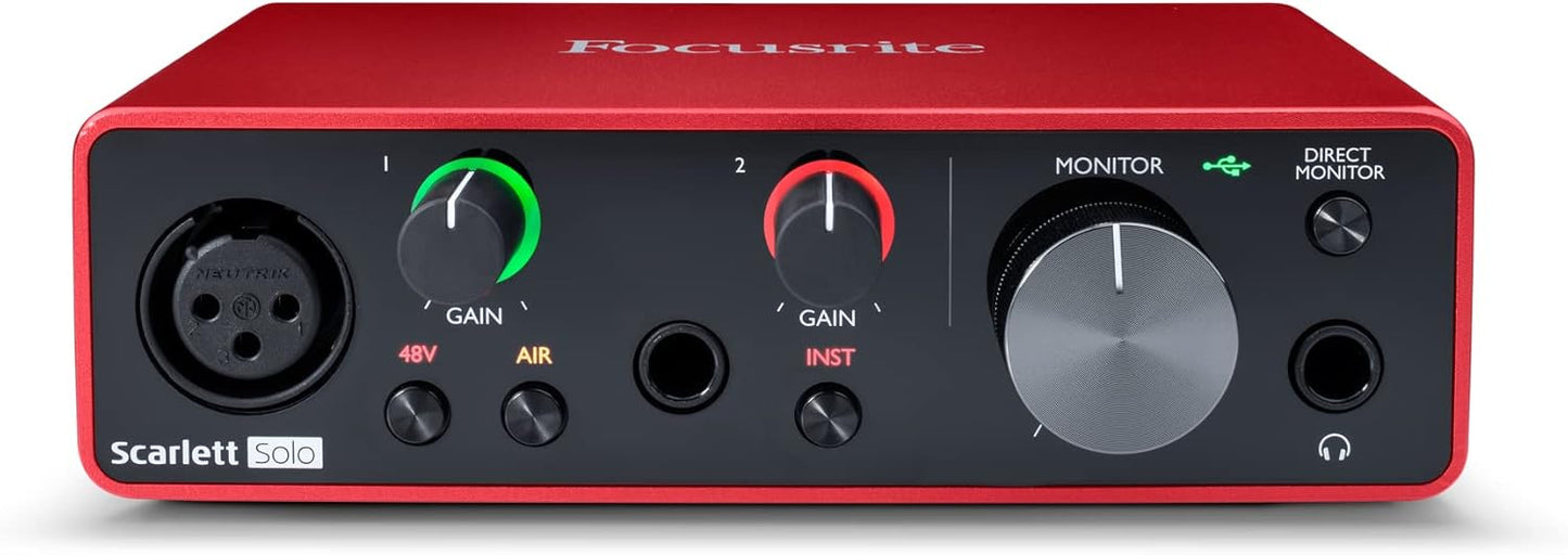 Focusrite Scarlett Solo 3rd Gen USB Audio Interface - Recording Bundle