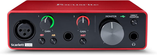 Focusrite Scarlett Solo 3rd Gen USB Audio Interface - Recording Bundle