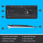 Logitech MK545 Advanced Wireless Keyboard and Mouse (Renewed)