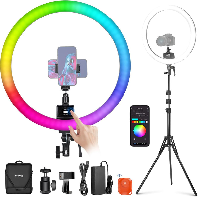 Neewer SRP18C RGB LED Ring Light Kit w/Stand — main product image