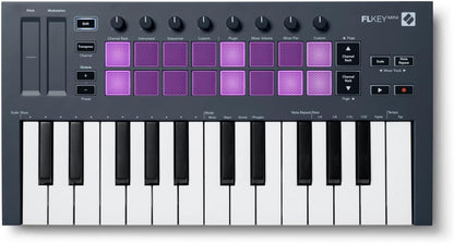 Novation NOVFLKMINIK1 FLkey Mini 25-Key MIDI Controller Bundle