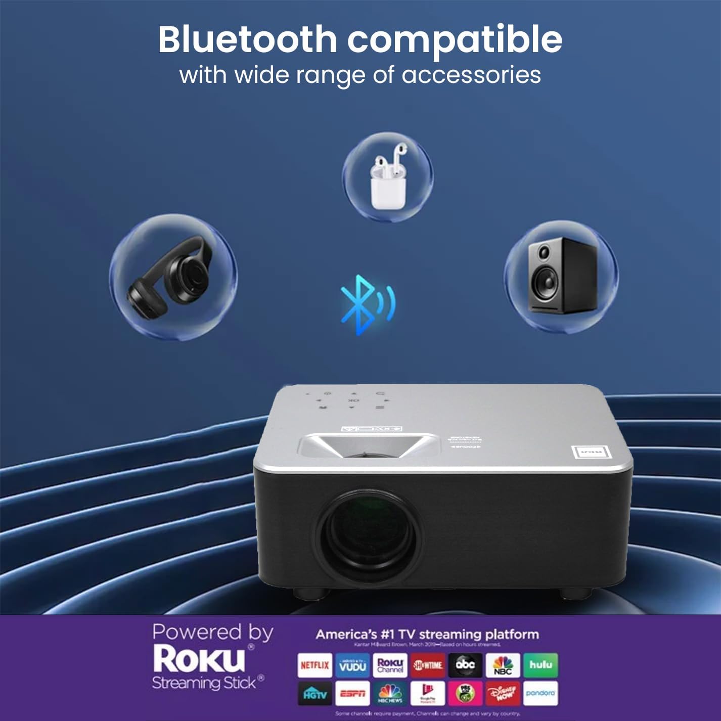 RCA RPJ133 1080P Smart Home Theater Projector (Renewed)