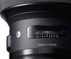 Sigma 450965 14mm f/1.8 DG HSM ART Lens (Sony E Mount)