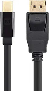 Monoprice 115888 Mini DisplayPort to DisplayPort 1.2 Cable 1.5ft 4K