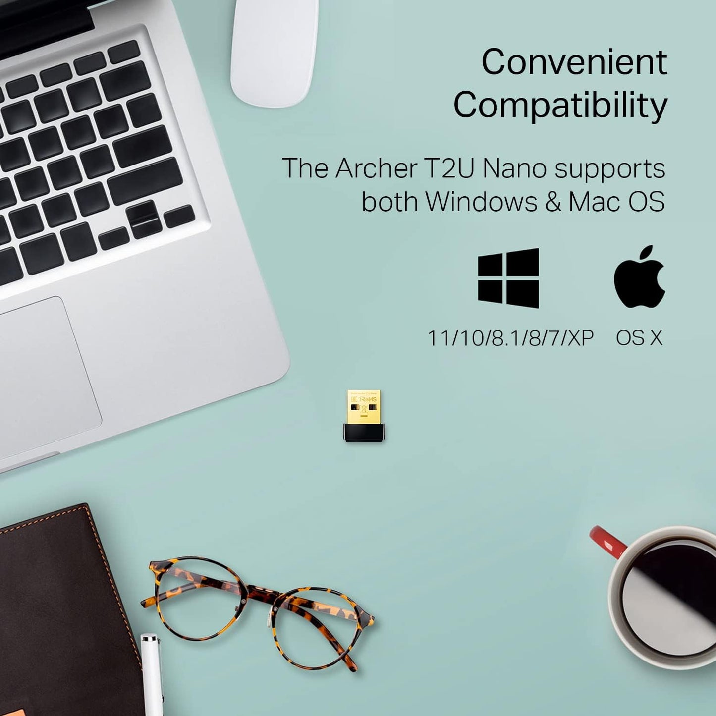 TP-Link Archer T2U Nano AC600 USB WiFi Adapter