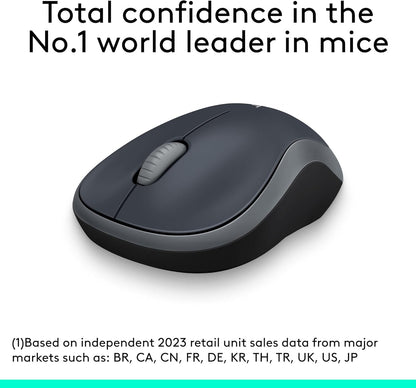 Logitech 910-002225 M185 Wireless Mouse - Swift Grey