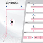 Neewer NK-ST0204: Photo Studio Backdrop Support System - Pink