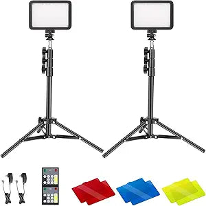Neewer 10098416 Video Conference Lighting Kit with Stands — main product image