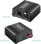 Neewer 90088102 48V Phantom Power Supply with XLR Cable (2 Pack)