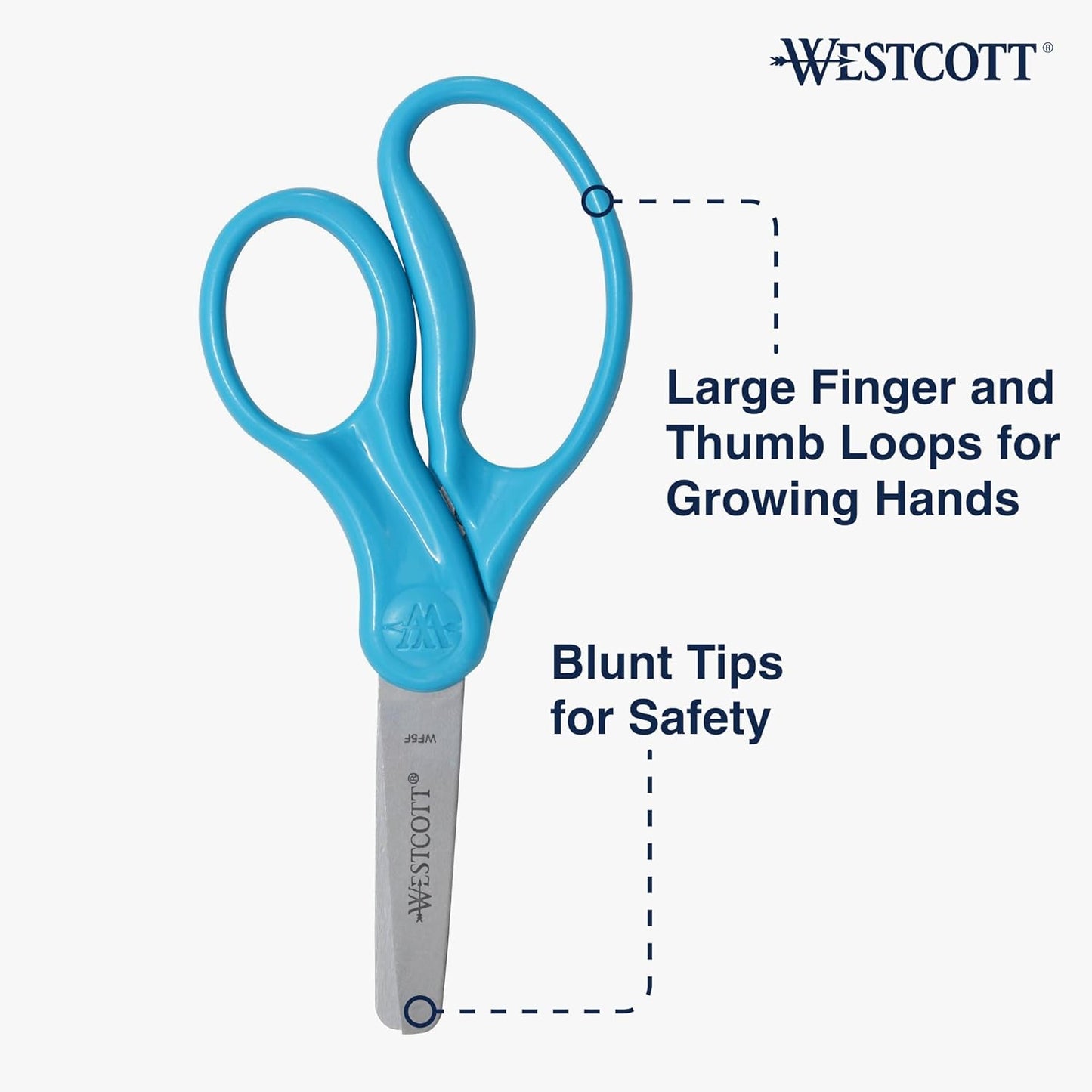 Westcott ACM13140 Kids Scissors 5" Blunt 12-Pack