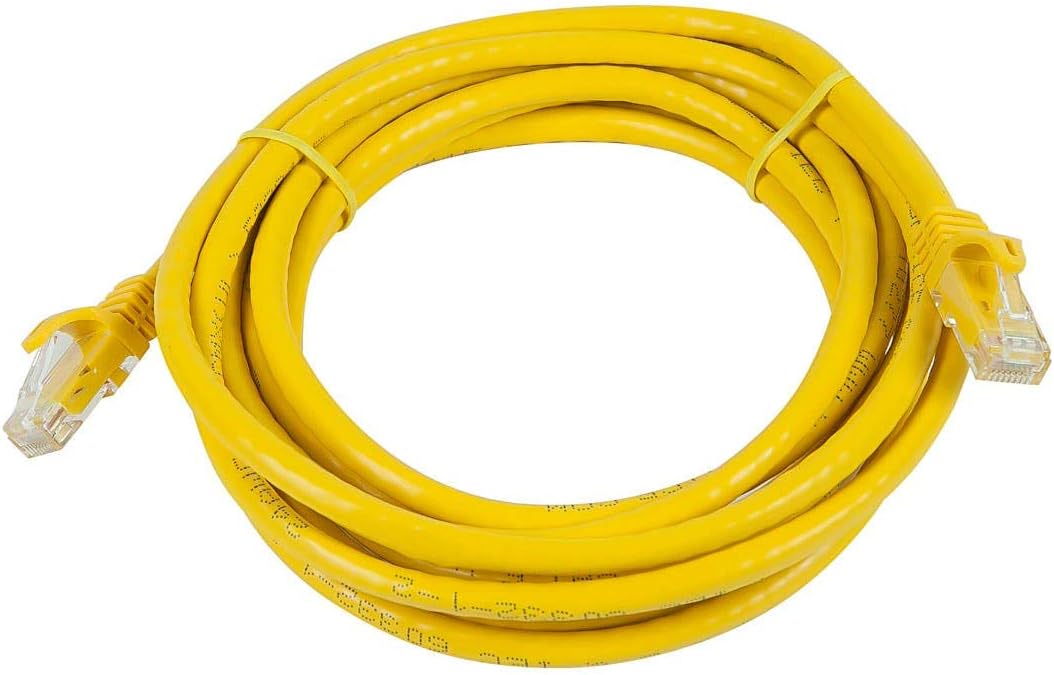 Monoprice 111244 Cat5e Ethernet Cable - 10ft Yellow Flexboot