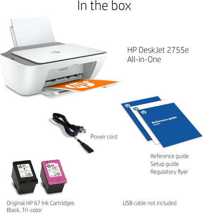 HP DeskJet 2755e Wireless All-in-One Printer - Renewed