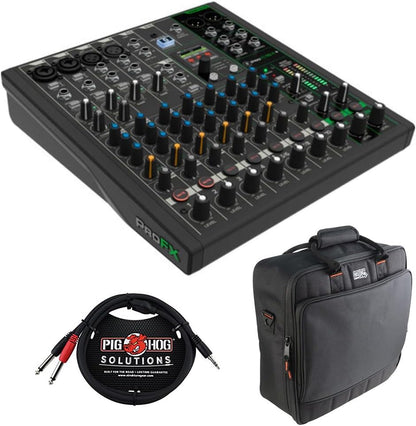 Mackie ProFX6v3+ 6-Channel Analog Mixer USB Bluetooth Bundle