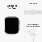 Apple Watch Series 8, GPS, 45mm, Silver (Renewed)