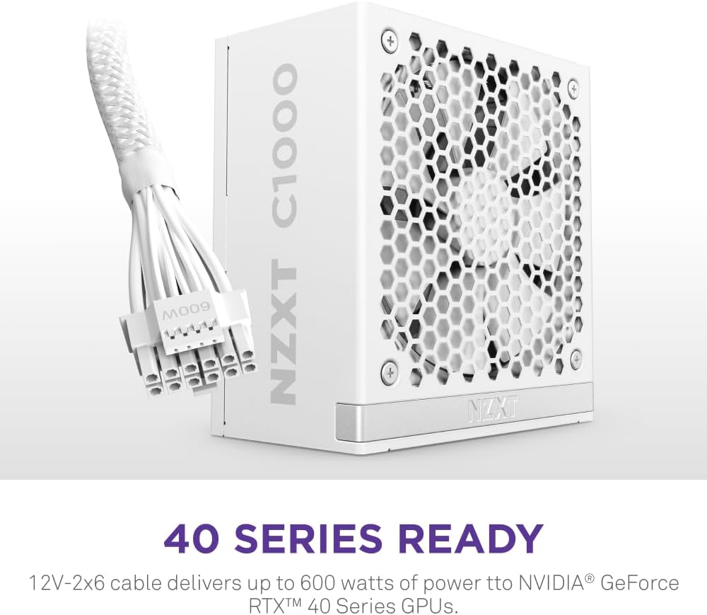 NZXT PA-0G2BW-US C1000 Gold ATX 3.1 Power Supply White