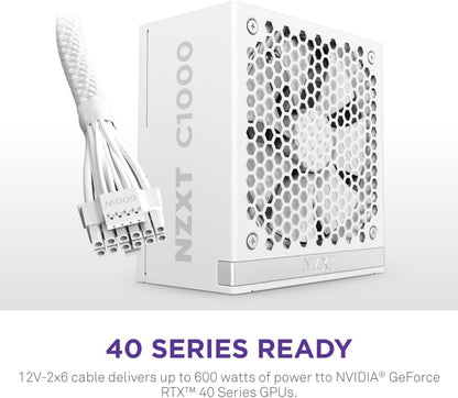 NZXT PA-0G2BW-US C1000 Gold ATX 3.1 Power Supply White