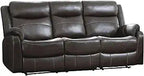 Lexicon 194840124092 Miramar Reclining Sofa Dark Brown