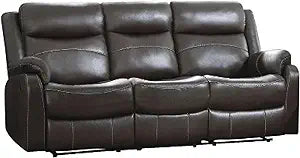 Lexicon 194840124092 Miramar Reclining Sofa Dark Brown