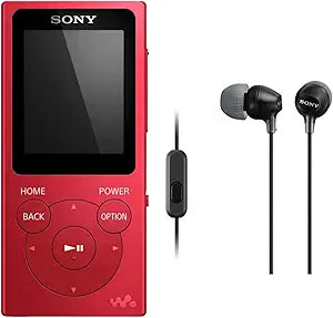 Sony NWE394R_K2 Walkman 8GB Red + Earbuds