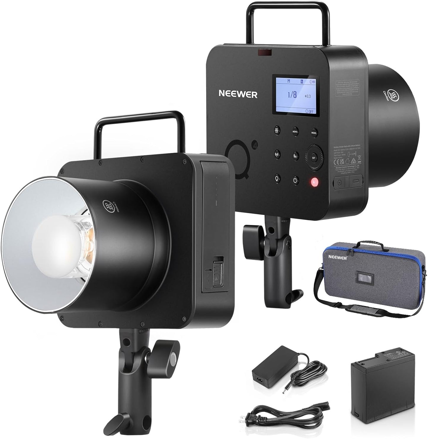 Neewer 10103136 Q4 400Ws TTL Studio Flash Strobe